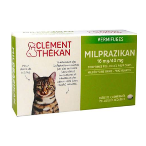 Milprazikan Chat CLEMENT THEKAN - Boite 2 Comprimés