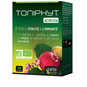 Toniphyt Acerola - Boite 20 Comprimés -  SANTÉ VERTE 